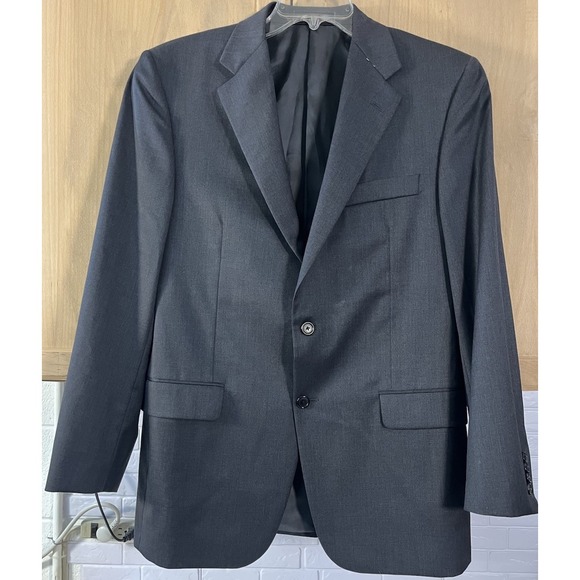 Hickey Freeman‎ USA 40 R Loro Piana Rain System Gray Sport Coat Blazer